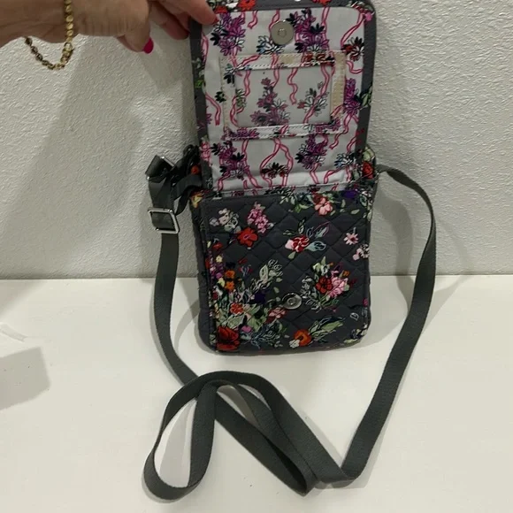 Vera Bradley RFID Mini Hipster in Hope Blooms Crossbody “ retired print” - Picture 4 of 16